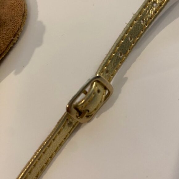 Dance Ballroom/ Latin shoes 1 1/2 inch Heel Gold Size 4 - Picture 10 of 11